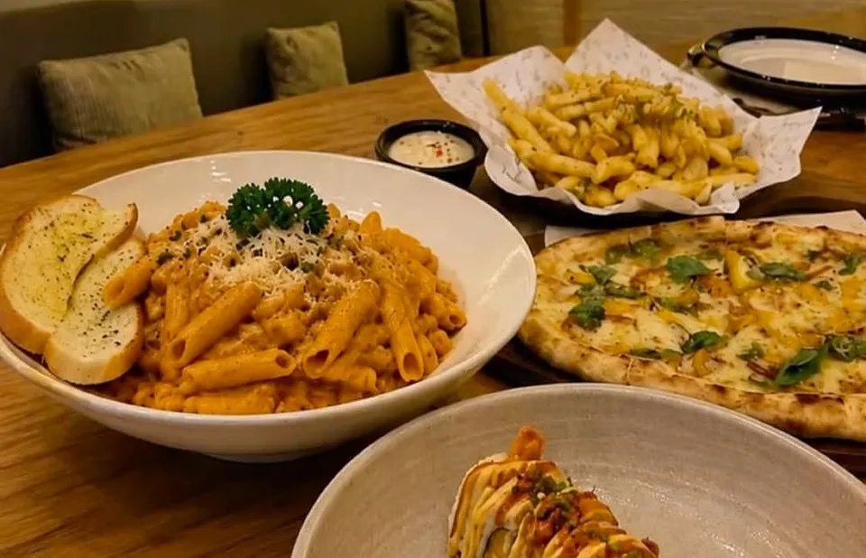 Four dishes. One table. Zero self-control.